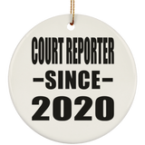 Court Reporter Since 2020 - Circle Ornament