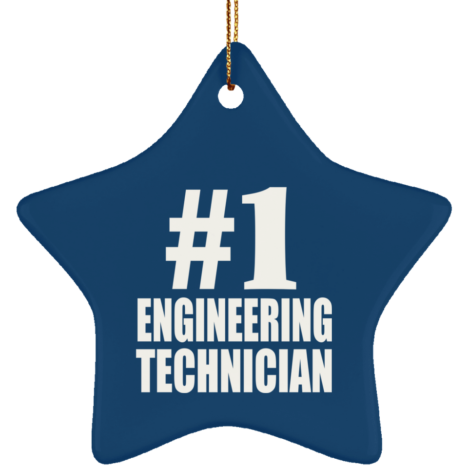 Number One #1 Engineering Technician - Star Ornament