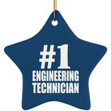 Number One #1 Engineering Technician - Star Ornament