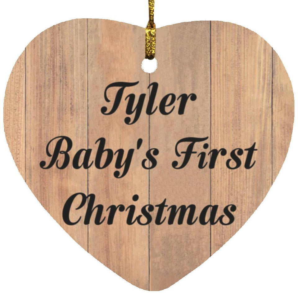 Tyler Baby's First Christmas - Heart Ornament C