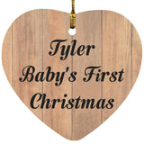 Tyler Baby's First Christmas - Heart Ornament C