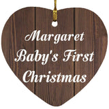 Margaret Baby's First Christmas - Heart Ornament D
