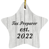 Tax Preparer Established Est. 2022 - Star Ornament F