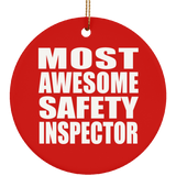 Most Awesome Safety Inspector - Circle Ornament
