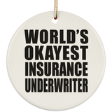 World's Okayest Insurance Underwriter - Circle Ornament