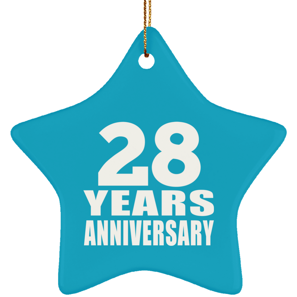 28th Anniversary 28 Years - Star Ornament