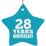 28th Anniversary 28 Years - Star Ornament