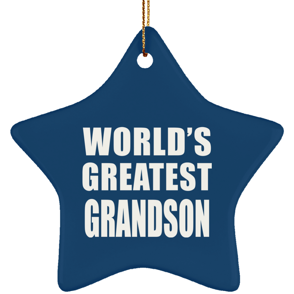 World's Greatest Grandson - Star Ornament