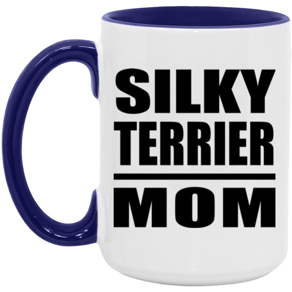 Silky Terrier Mom - 15oz Accent Mug Purple