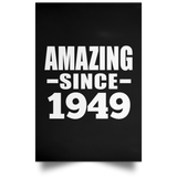 75th Birthday Amazing Since 1949 - Poster Portrait
