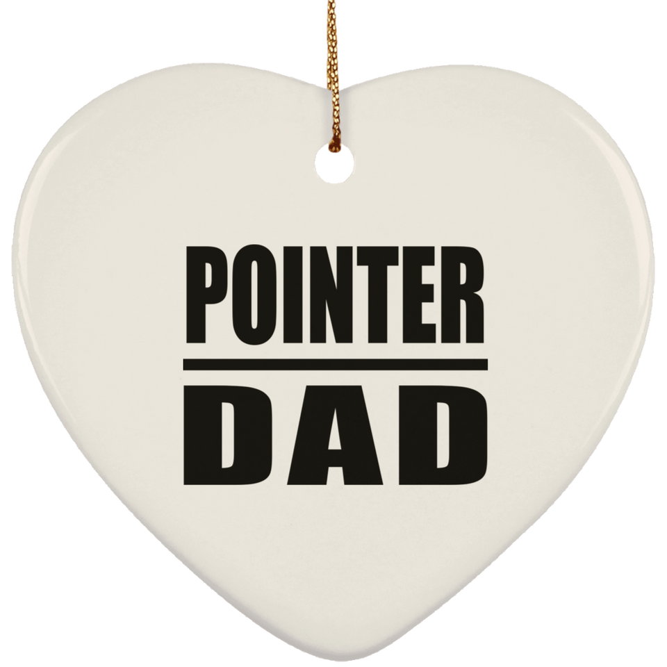 Pointer Dad - Heart Ornament