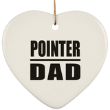 Pointer Dad - Heart Ornament