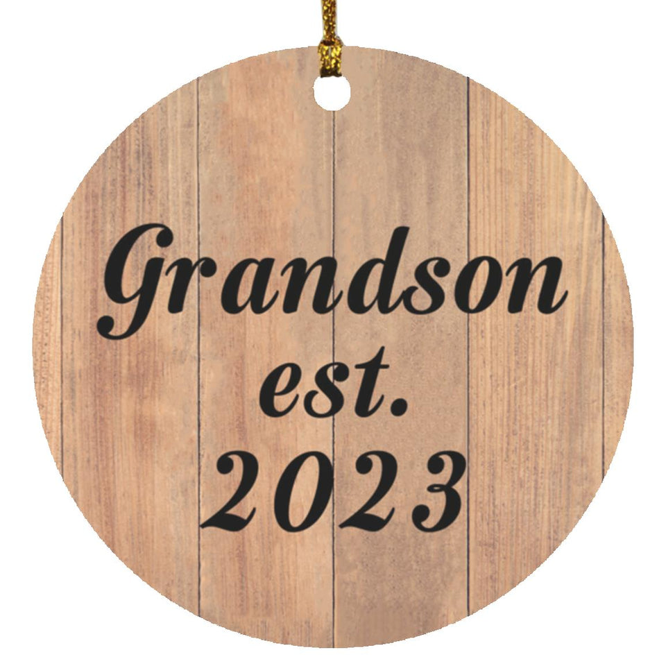 Grandson Established EST. 2023 - Circle Ornament C