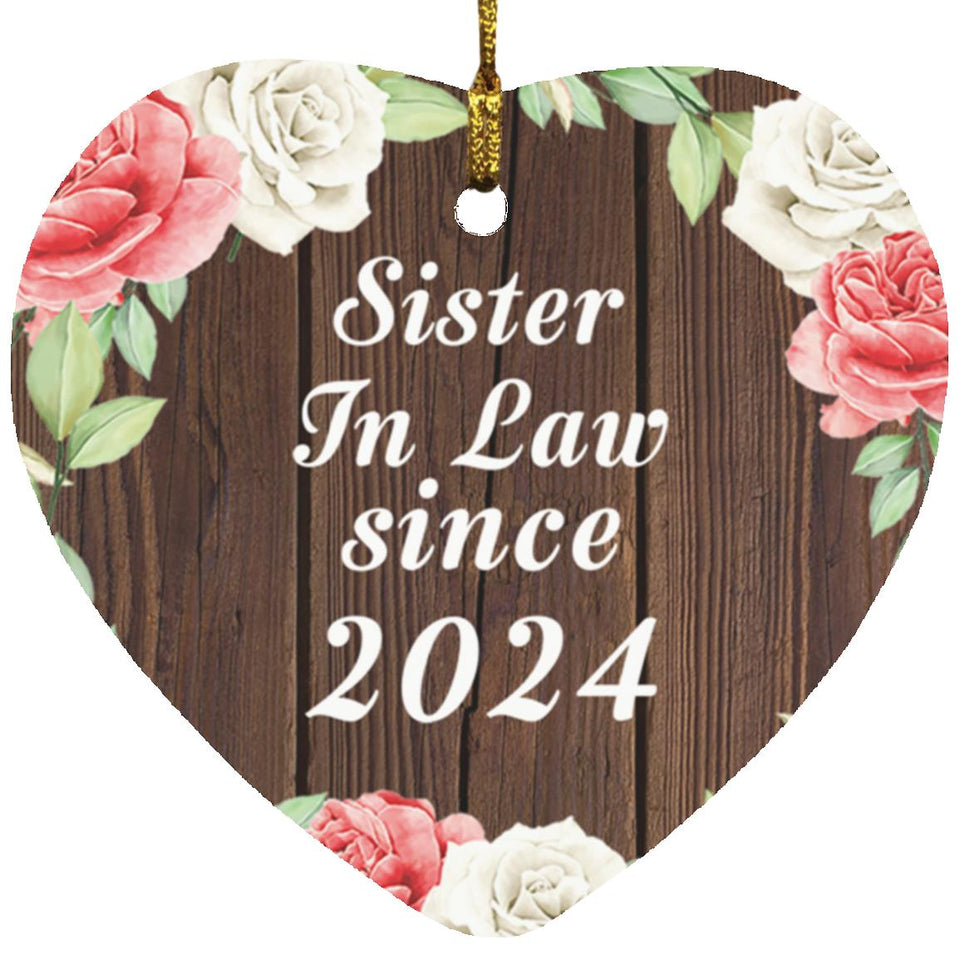 Sister In Law Since 2024 - Heart Ornament A