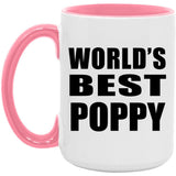World's Best Poppy - 15oz Accent Mug Pink
