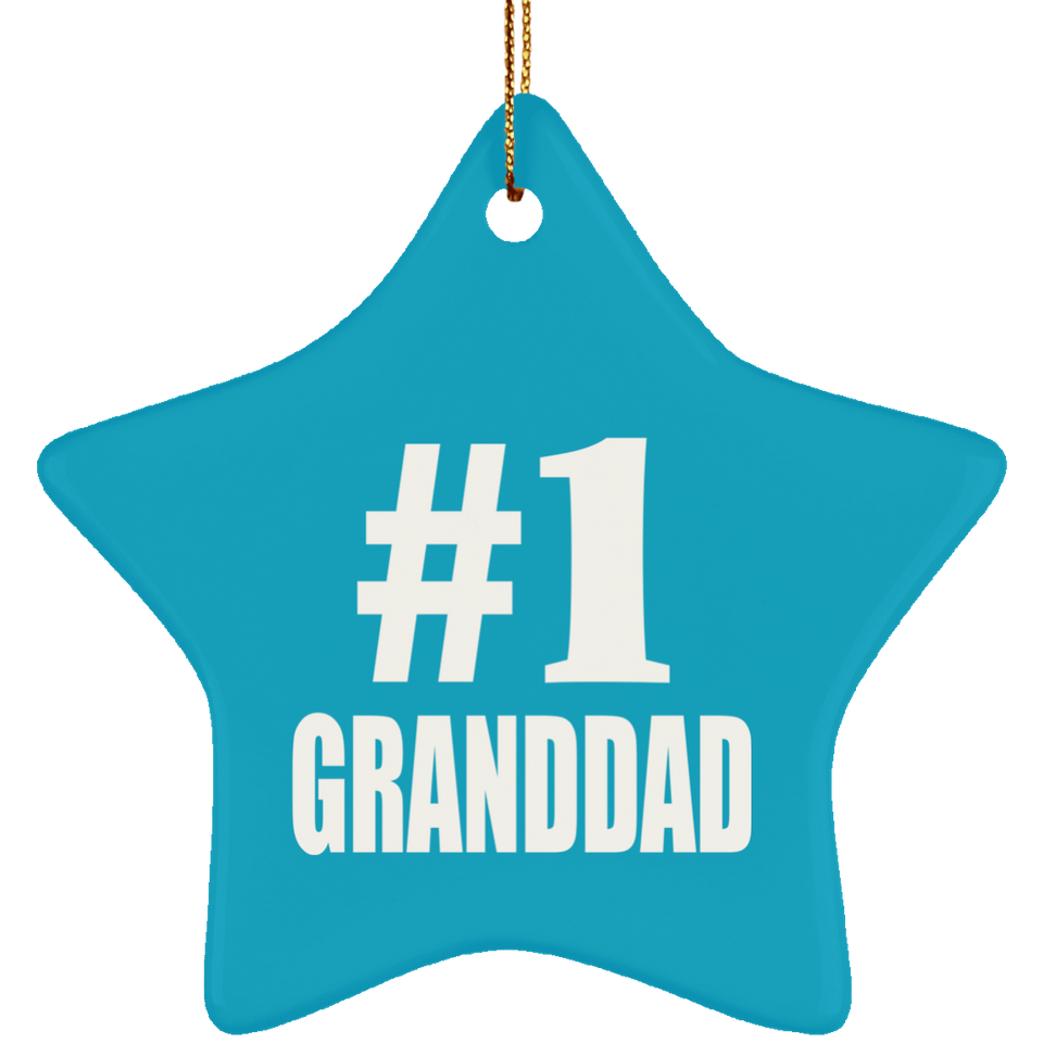 Number One #1 Granddad - Star Ornament