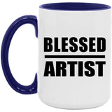 Blessed Artist - 15oz Accent Mug Purple