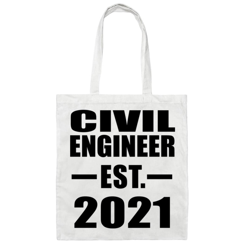 Civil Engineer Established EST. 2021 - Tote Bag White