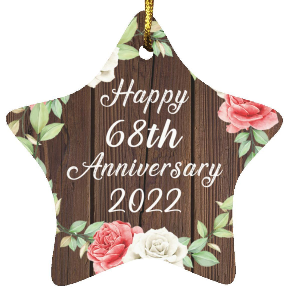 Happy 68th Anniversary 2022 - Star Ornament A
