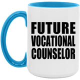 Future Vocational Counselor - 15oz Accent Mug Blue