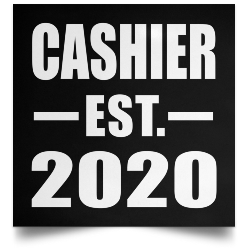 Cashier Established EST. 2020 - Poster Square