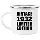 92nd Birthday Vintage 1932 Limited Edition - 12oz Camping Mug