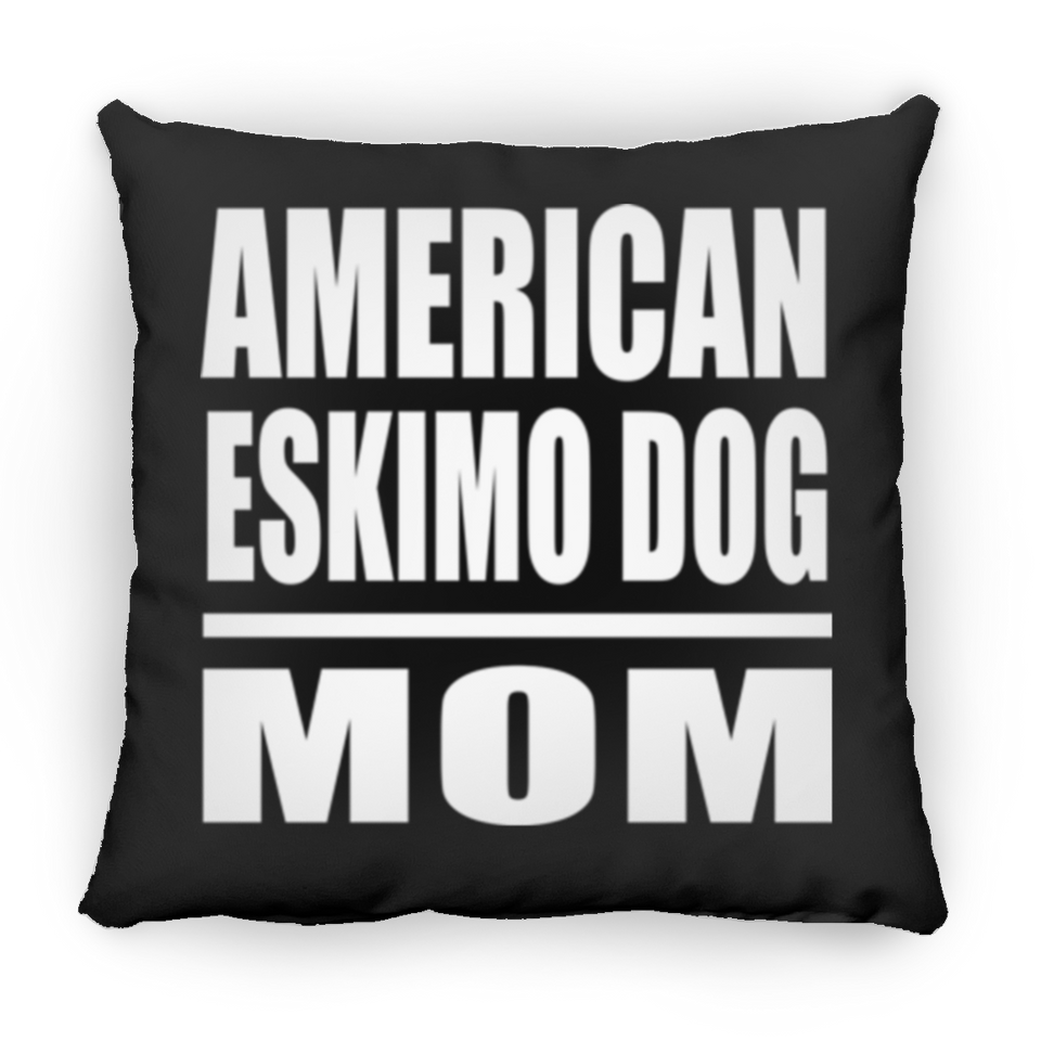 American Eskimo Dog Mom - Throw Pillow Black