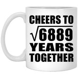 83rd Anniversary Cheers To Square Root of 6889 Years Together - 11oz Coffee Mug