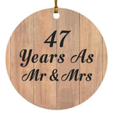 47 Years As Mr & Mrs - Circle Ornament C