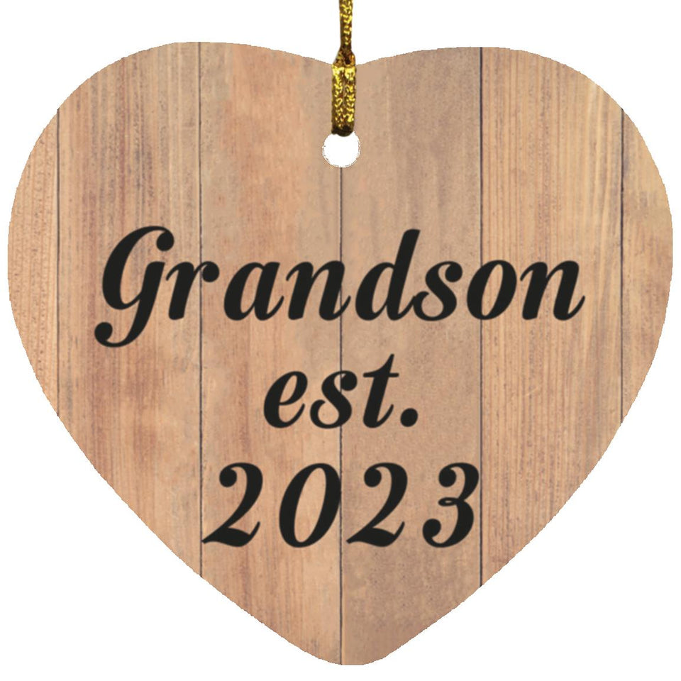 Grandson Established EST. 2023 - Heart Ornament C