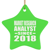 Market Research Analyst Since 2018 - Star Ornament
