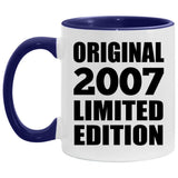 17th Birthday Original 2007 Limited Edition - 11oz Accent Mug Purple
