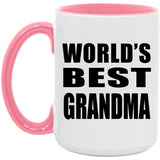 World's Best Grandma - 15oz Accent Mug Pink