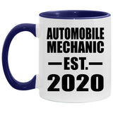 Automobile Mechanic Established EST. 2020 - 11oz Accent Mug Purple