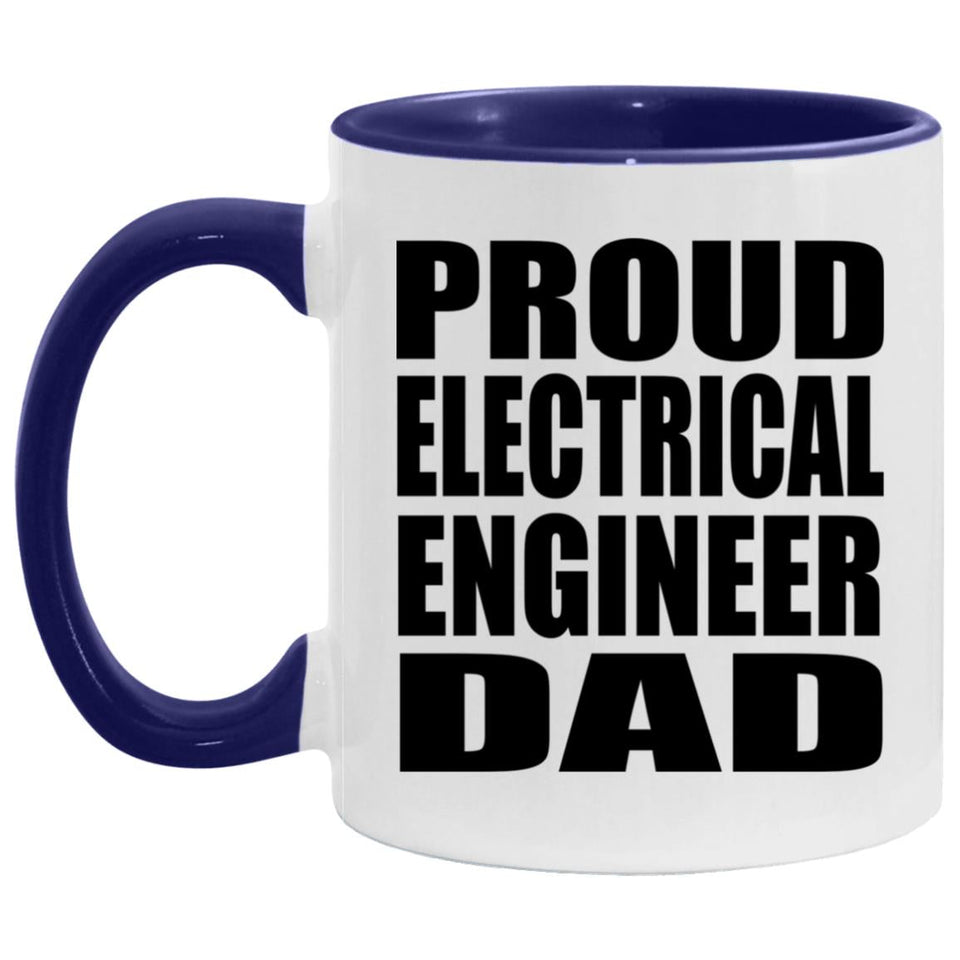 Proud Electrical Engineer Dad - 11oz Accent Mug Purple