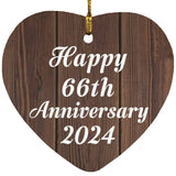 Happy 66th Anniversary 2024 - Heart Ornament D