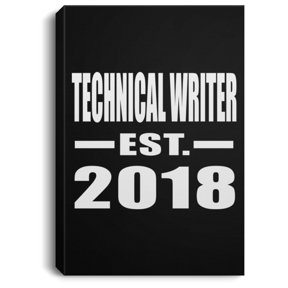 Technical Writer Established EST. 2018 - Canvas Portrait