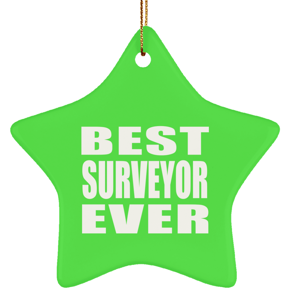 Best Surveyor Ever - Star Ornament