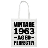 61st Birthday Vintage 1963 Aged Perfectly - Tote Bag White