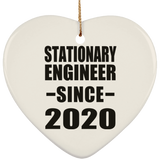 Stationary Engineer Since 2020 - Heart Ornament