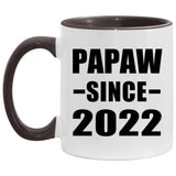 Papaw Since 2022 - 11oz Accent Mug Black