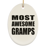 Most Awesome Gramps - Oval Ornament