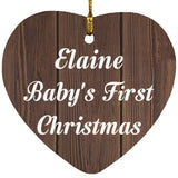 Elaine Baby's First Christmas - Heart Ornament D
