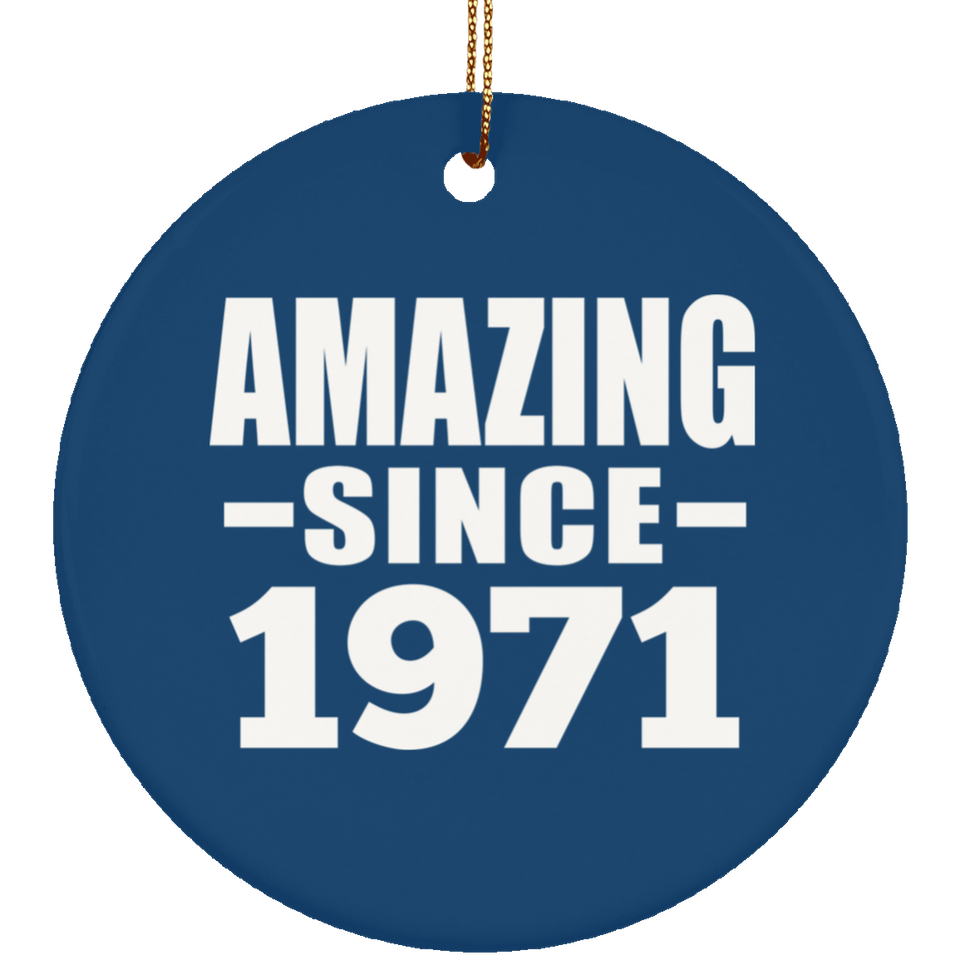 53rd Birthday Amazing Since 1971 - Circle Ornament