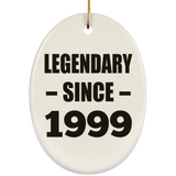 25th Birthday Legendary Since 1999 - Oval Ornament