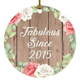 9th Birthday Fabulous Since 2015 - Circle Ornament B