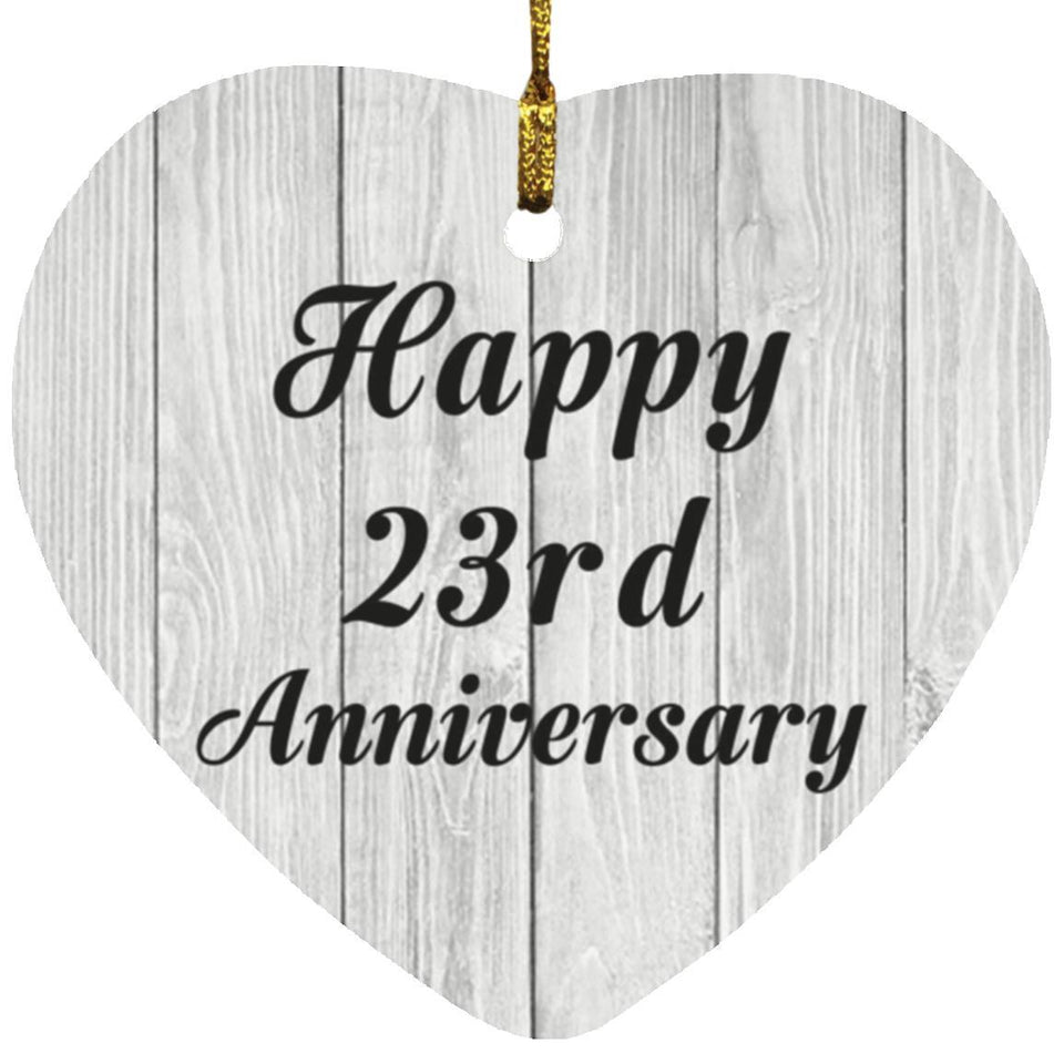 Happy 23rd Anniversary - Heart Ornament F