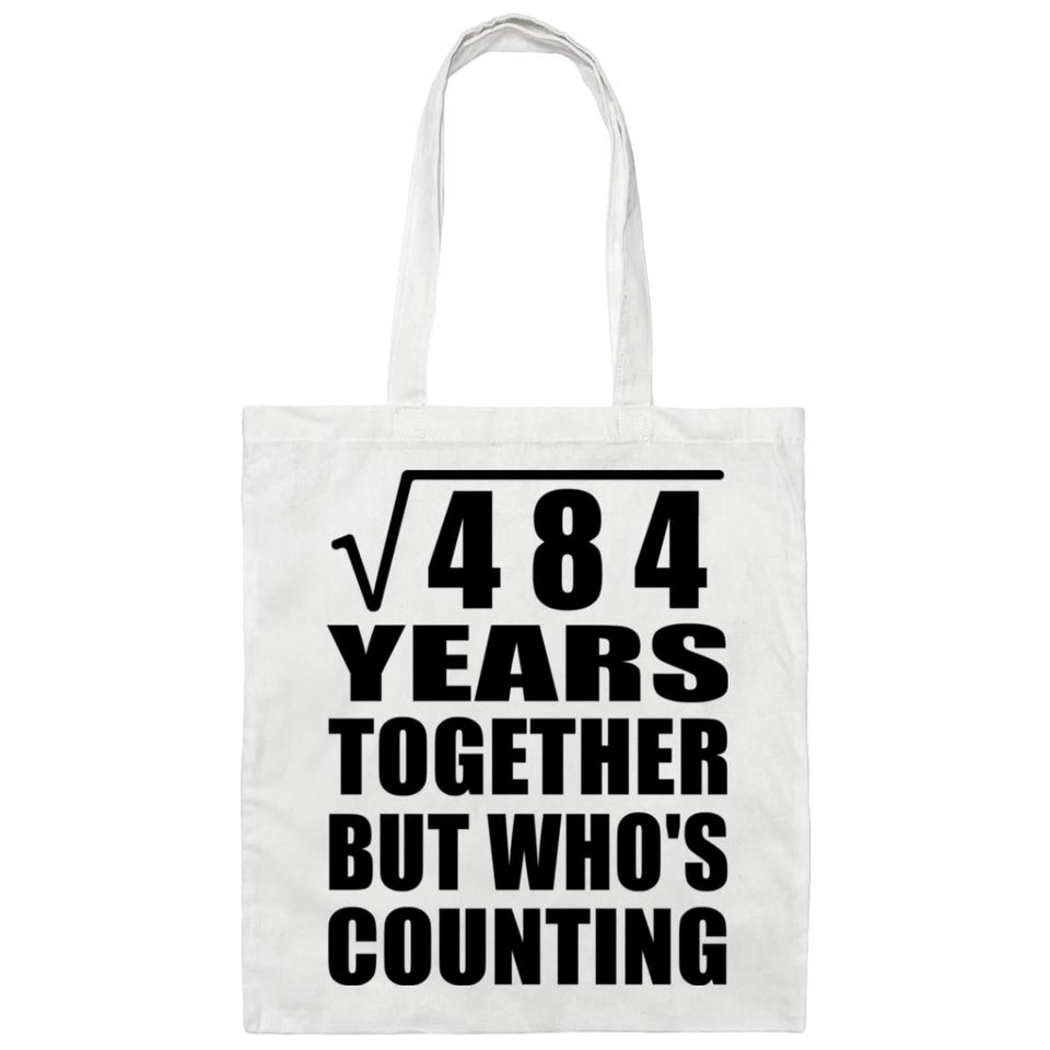 22nd Anniversary Square Root of 484 Years Who's Counting - Tote Bag White