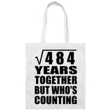 22nd Anniversary Square Root of 484 Years Who's Counting - Tote Bag White