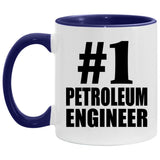 Number One #1 Petroleum Engineer - 11oz Accent Mug Purple